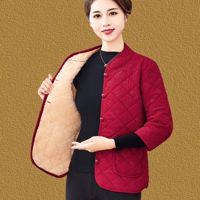 妈妈冬装保暖外套50岁60中年妇女