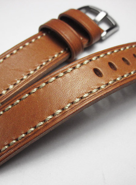 快拆手工头层植鞣小牛皮表带18mm19mm20mm21mm22mm23mm北斗皮表带