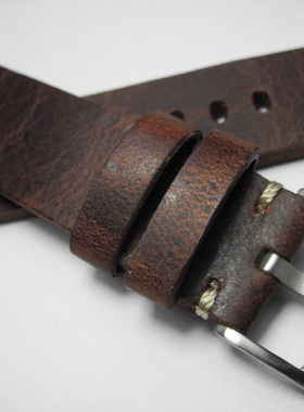 磨砂户外登山表运动表18mm19mm20mm21mm22mm手工疯马皮表带定制