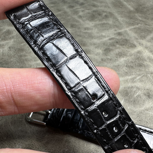 正货超薄细腻鳄鱼皮表带12mm13mm14mm16mm17mm18mm竹节纹真皮表带