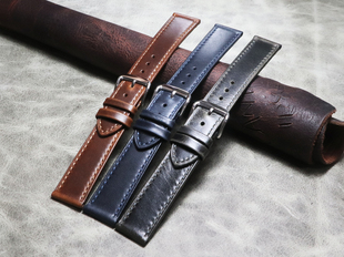快拆牢固18mm19mm20mm21mm22mm老上海表小牛皮牛真皮油蜡皮表带