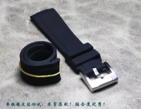 Кожаный изогнутый силиконовый резиновый ремешок для часов, 18mm, 20mm, 22mm