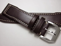 Дорожный кофейный кожаный ремешок для часов ручной работы, 22mm, 21mm, 20mm, из натуральной кожи