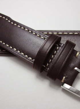 包邮户外运动登山表休闲表22mm21mm20mm深咖啡色真皮手工牛皮表带