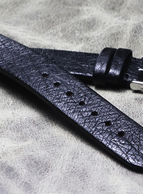 柔软鸵鸟皮表带薄型14mm16mm18mm19mm20mm21mm22mm真皮优质