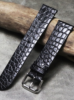 纯手工柔软薄款16mm18mm19mm20mm21mm22mm美洲鳄鱼皮表带真皮表带