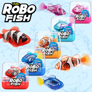 正版ZURU乐波小鱼第三代宝宝洗澡鱼戏水玩具儿童小丑鱼仿真电动鱼