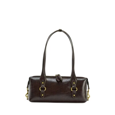 潮流时尚金属装饰法棍包腋下手提包休闲百搭复古单肩包女包