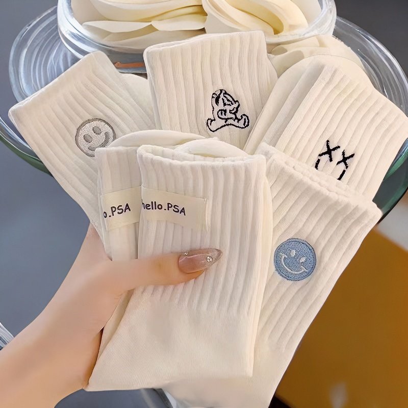袜子女中筒季秋冬堆堆袜纯棉全棉防臭抗菌吸汗透气长筒白色爆款,女士内衣/男士内衣/家居服,短袜,淘宝优惠券,粉丝福利购,淘宝优惠卷