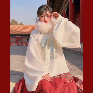 清仓特价灵龙纪 金狮闹春 孔府旧藏明制补服汉服织金短袄妆花马面