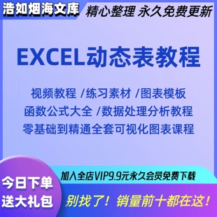 excel可视化图表大数据动态仪表excel数据处理与分析影片教程课程