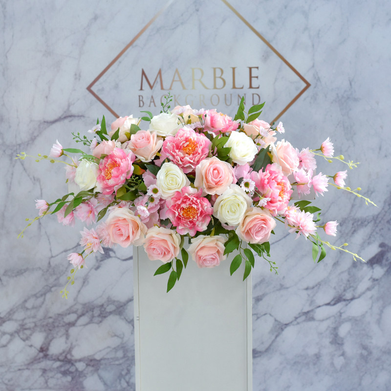 演讲台花仿真花假花酒店宴会演讲主席台发言台商务签到装饰绢花