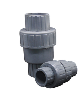 灰色UPVC止回阀 耐酸碱止回阀20MM 25MM 32MM 40MM