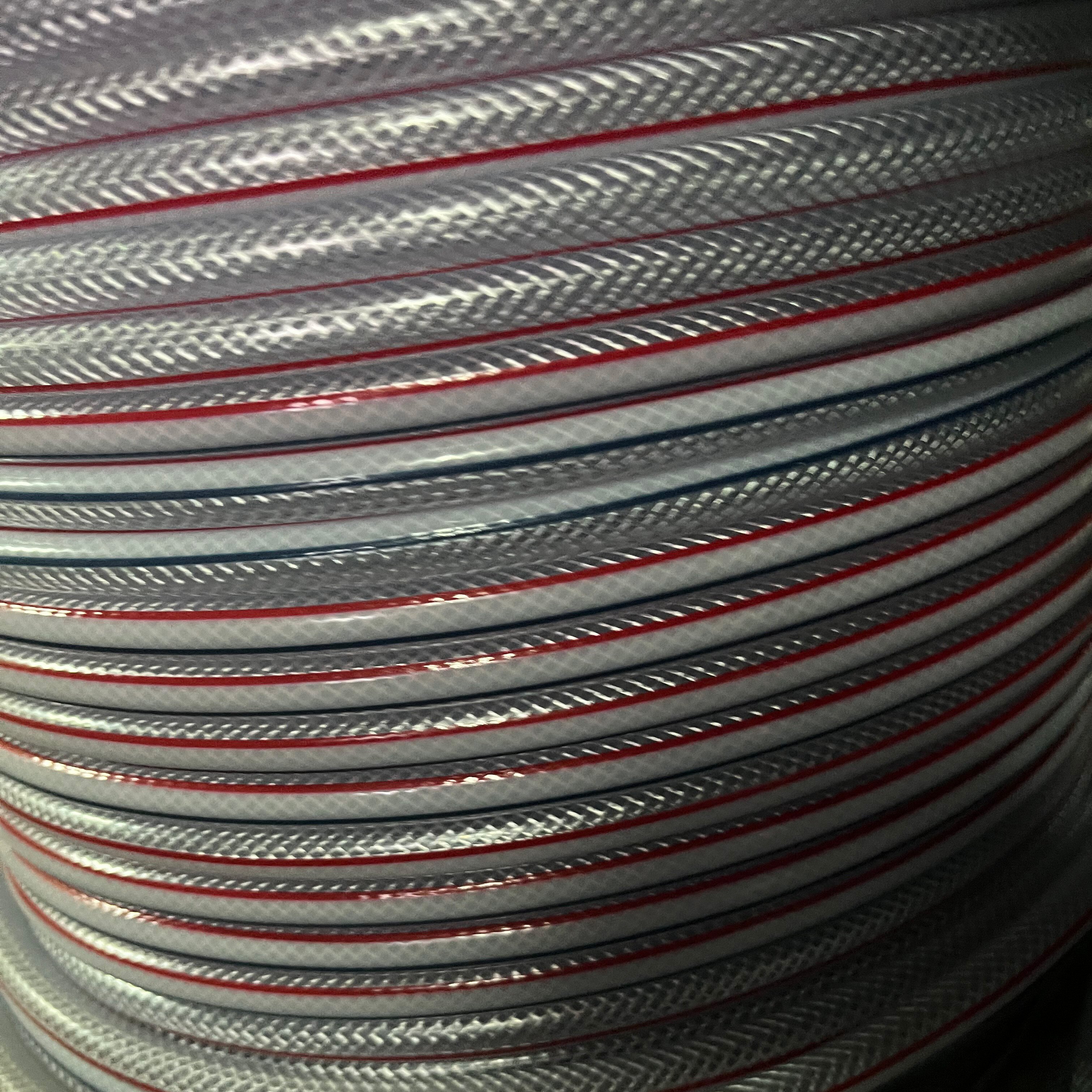 进口PVC塑料纤维蛇皮管三层加厚防冻防晒灌溉农家用软水管 6x11