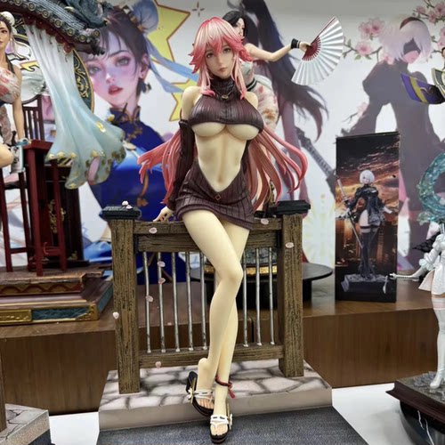 现货动漫GK八重神子日常服Ver 巨型大雷二次元美少女模型摆件手办