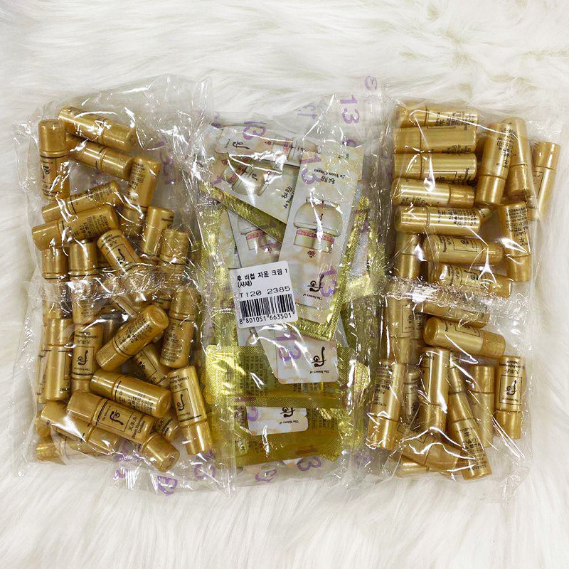 企划版韩国whoo后天率丹水乳5ml*30对+后秘贴面霜1ml*120片抗初老
