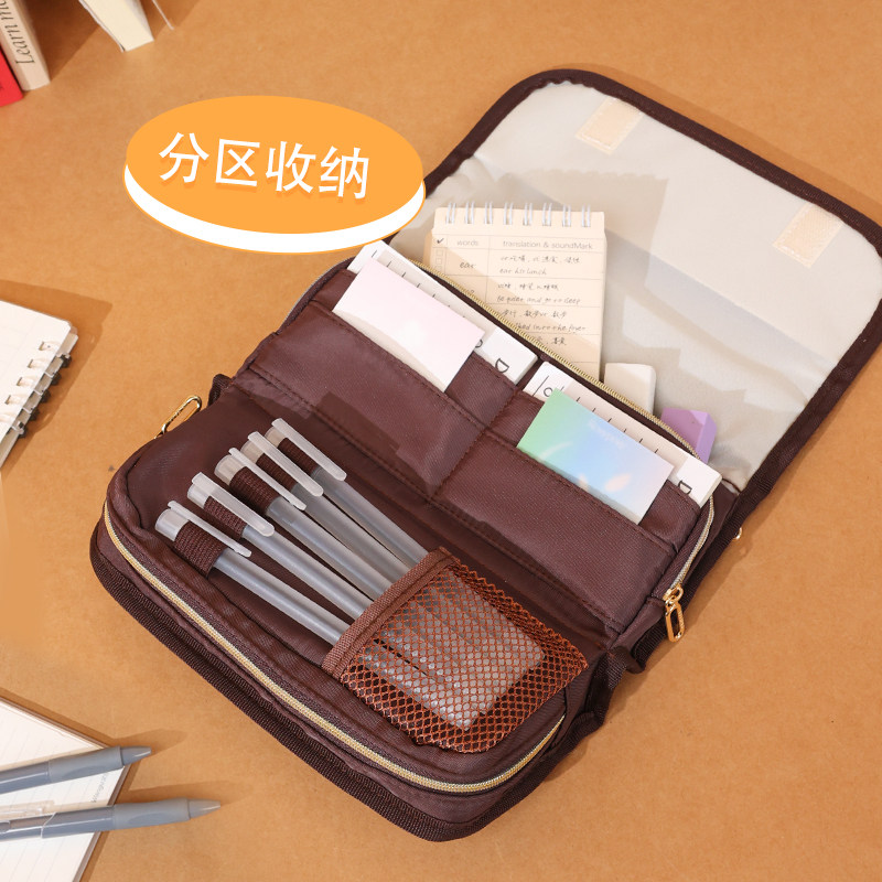 联众ins风笔袋女小学生设计感小众铅笔盒大容量初中女生文具盒新