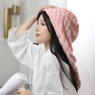 洁丽雅干发帽加厚菠萝格吸水不掉毛新款家用女浴帽包头擦洗头毛巾