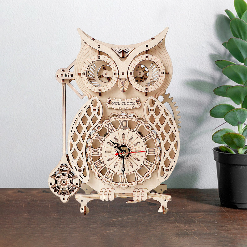 有格diy摆钟送男女生立体拼图