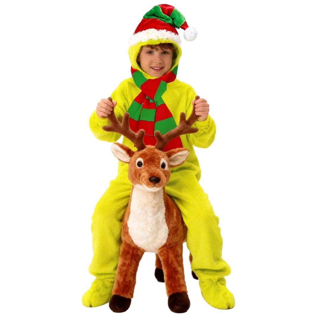 圣诞节儿童绿毛怪杰神偷扮演服装