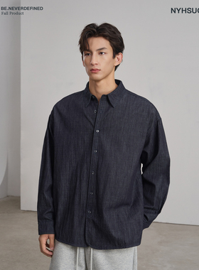 NYHSUGOO/南乙秋冬精选100%新疆长绒棉190克复古衬衫3858衬衫外套