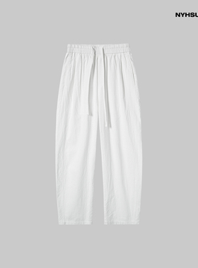 NYHSUGOO/南乙致橡树新品夏季纯色全棉休闲裤3688百搭显瘦长裤