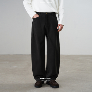 55007休闲裤 470g重磅100%棉立体裁剪加厚男士 南乙冬季 NYHSUGOO