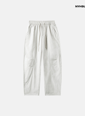 NYHSUGOO/南乙3612致橡树夏季男士新品抽绳微弯刀休闲裤户外纯色