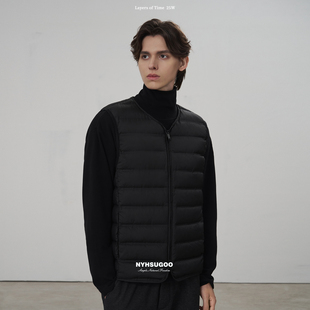 马甲 无缝压胶羽绒直充工艺90%白鹅绒3938男士 NYHSUGOO 南乙冬季