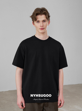 NYHSUGOO/南乙夏季净版短袖T恤凉感冰皮休闲3706男士圆领T短袖