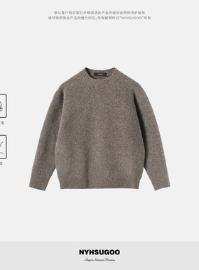 NYHSUGOO/南乙秋冬32支基础12针绵羊毛毛衣3923男士平纹打底衫