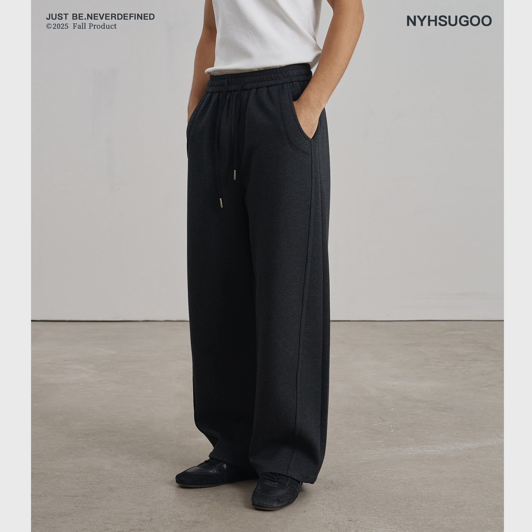 NYHSUGOO/南乙秋季棉感双层假口袋设计卫裤男士3775抽绳休闲裤,男装,卫裤,淘宝优惠券,粉丝福利购,淘宝优惠卷