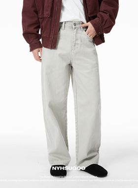 NYHSUGOO/南乙3557春夏男士新款阿苏特工艺洗水牛仔裤重磅全棉