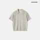 南乙NYHSUGOO超细混纺14针莱赛尔亚麻针织POLO衫 3748 夏海鸥领短袖