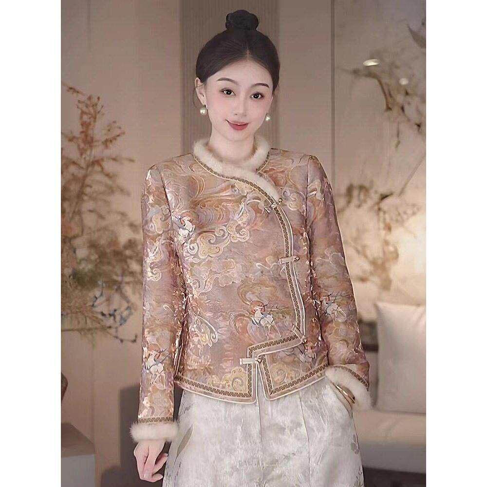 香港新中式国风棉服女装2026冬季宽松加厚棉袄高级感百搭棉衣外套