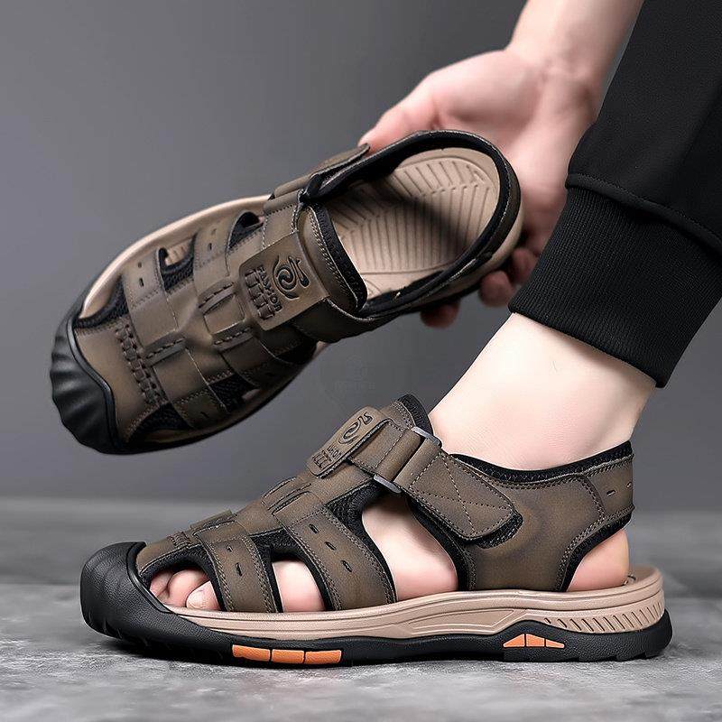 包头凉鞋男夏季外穿休闲镂空洞洞鞋男士透气户外防滑涉水鞋沙滩鞋,流行男鞋,沙滩鞋,淘宝优惠券,粉丝福利购,淘宝优惠卷