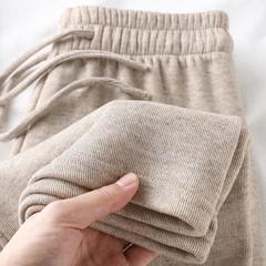 VSEAZMA懒人垂垂裤~加绒高腰窄版直筒阔腿糯米裤女显瘦拖地卫裤冬