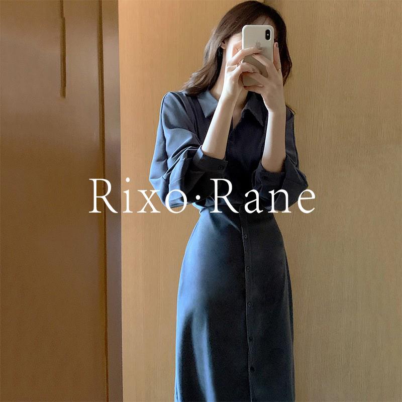 法国Rixo Rane 尽显美感?优雅轻熟气质连衣裙女收腰显瘦黑色裙子