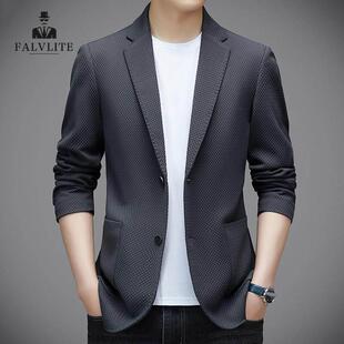 小西装 FALVLITE2025春秋季 修身 男商务休闲正装 无开叉单西外套 新款