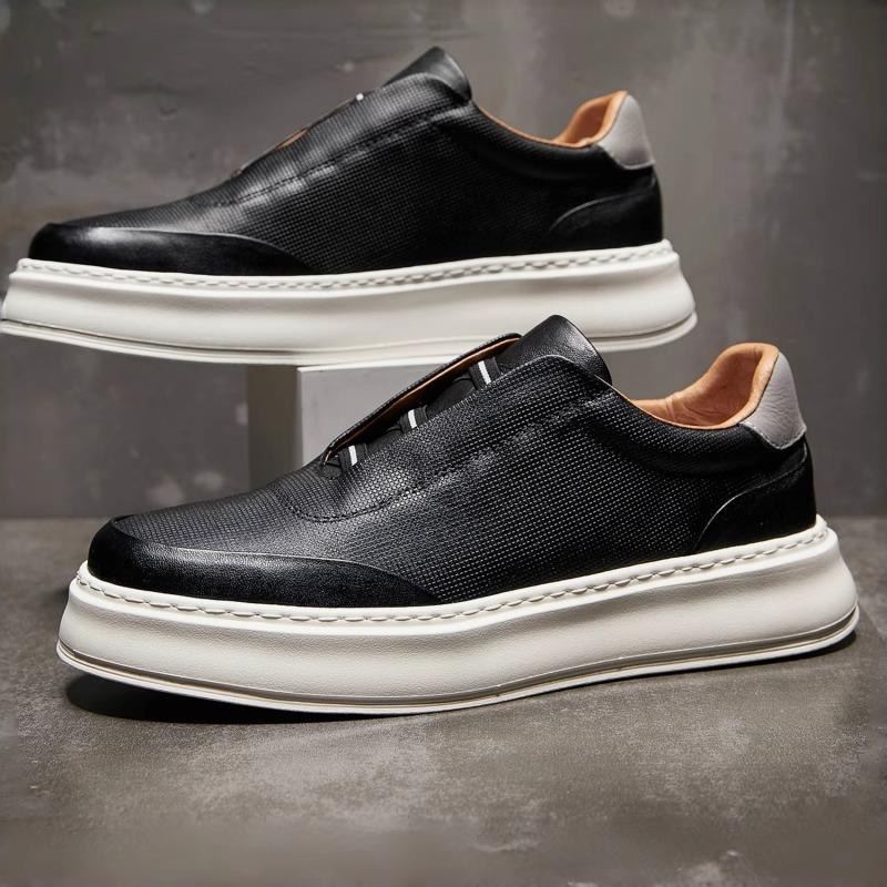 意大利BOTANSA VRETHA&BV春夏英伦风一脚蹬皮鞋透气运动小白鞋男