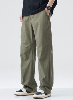 【日系覆古】Ander Jurnal纯棉休闲裤男士薄款宽松直筒速干工装裤