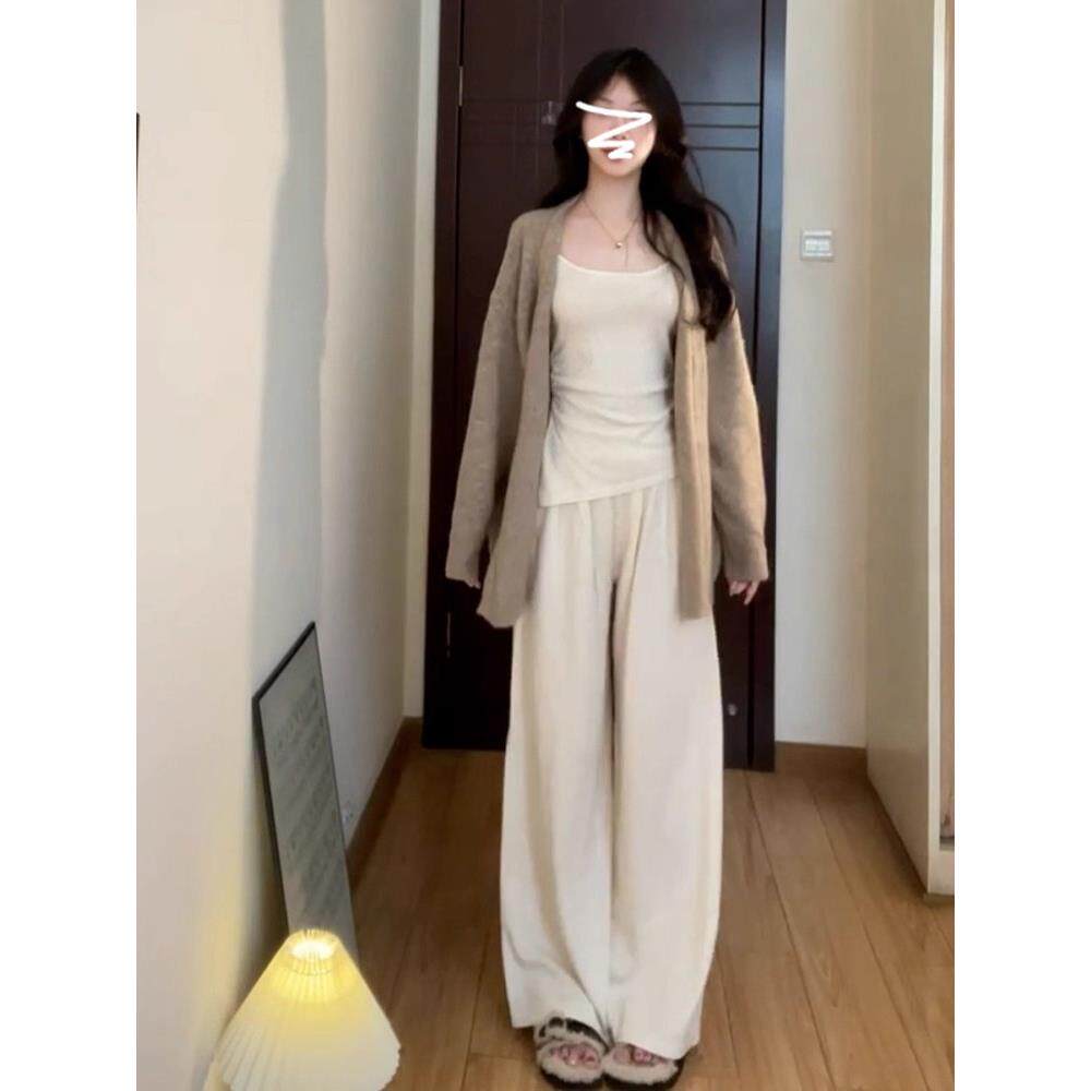 日系针织开衫女春秋季2025新款慵懒风穿搭毛衣高级感宽松休闲外套