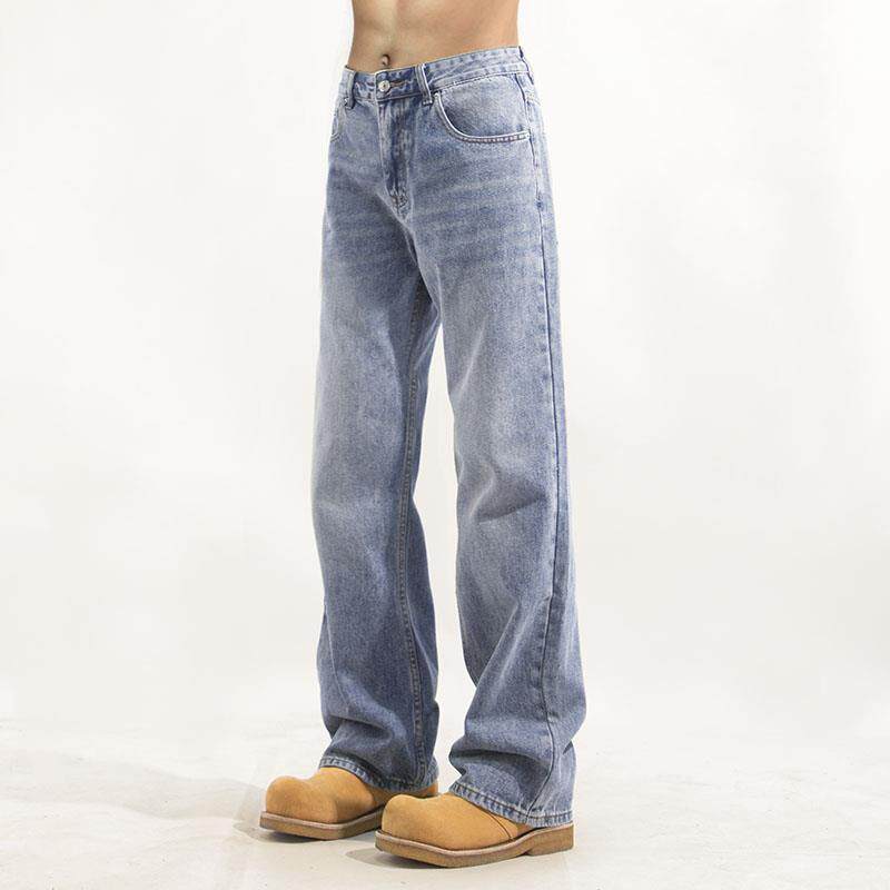 米兰『时尚设计风』！新品推荐！潮流宽松休闲百搭直筒牛仔裤子男