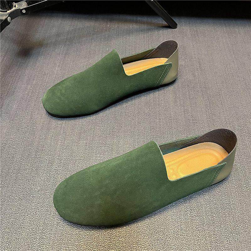 『充满高级感』力荐！给足您气质！透气磨砂皮休闲一脚蹬豆豆鞋男,流行男鞋,雨鞋,淘宝优惠券,粉丝福利购,淘宝优惠卷