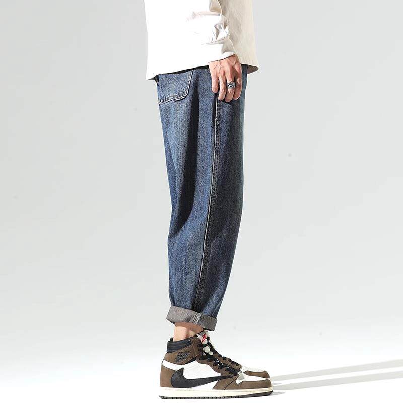 it neith BIAS2024秋季美式覆古牛仔裤男士休闲裤大码锥形哈伦裤