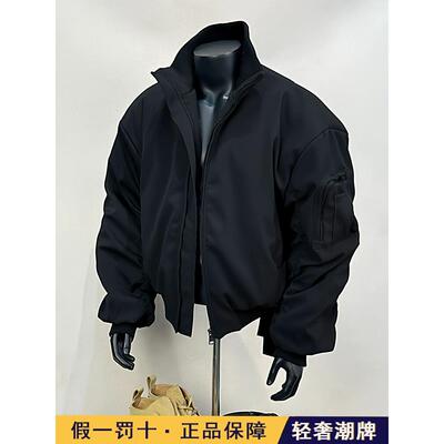 高端夹克外套男款春秋bomber飞行廓形2025新款短款工装立领棒球服