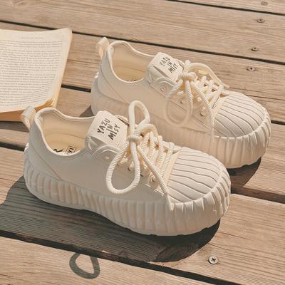 厚底贝壳头小白鞋女2025新款百搭增高休闲女鞋百搭板鞋透气鞋子女