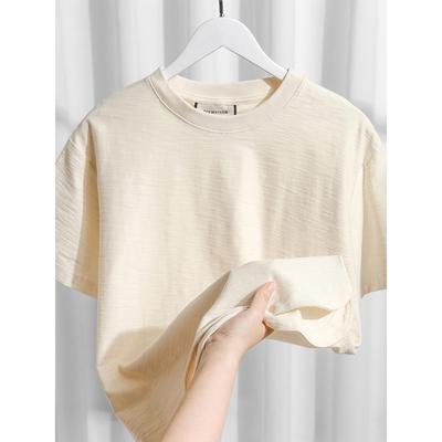 home daily 毛孔都被浸染上温柔！300g重磅短袖男女款宽松圆领T恤