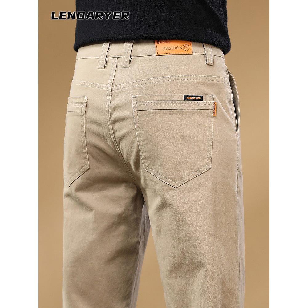 LENDARYER休闲裤男高端纯棉秋季新款轻奢商务微弹直筒宽松长裤男