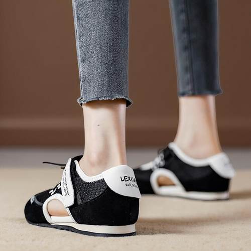 西班牙小众品牌云端凉鞋女款时尚高级感网面透气运动德训阿甘鞋